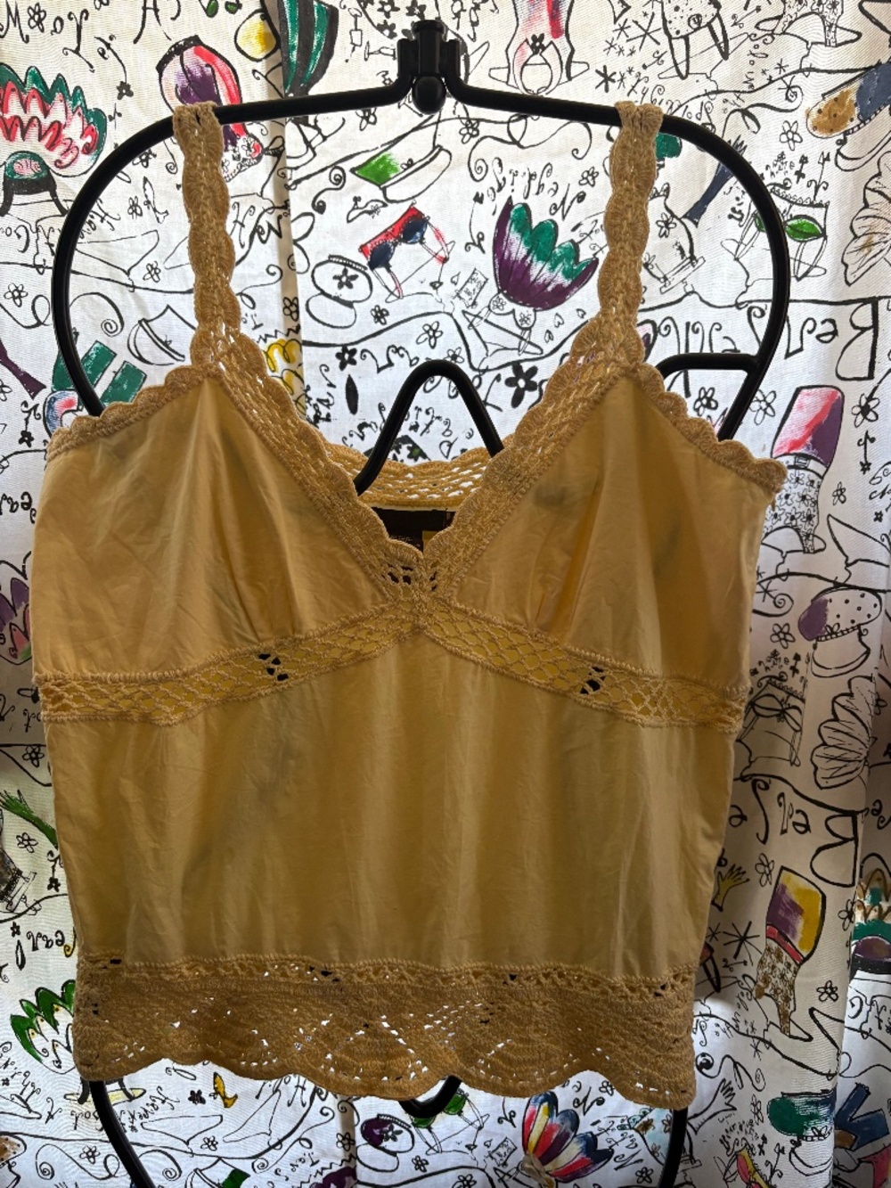 Dexter 100% cotton cropped crochet tank